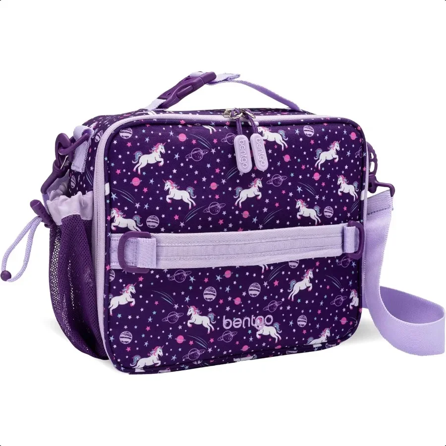 

Lunch Bag DoubleInsulated Reusable Lunch Bag for 3+ with Adjustable Strap; Holds Lunch Box Water Bottle Snacks; EasyClean Water