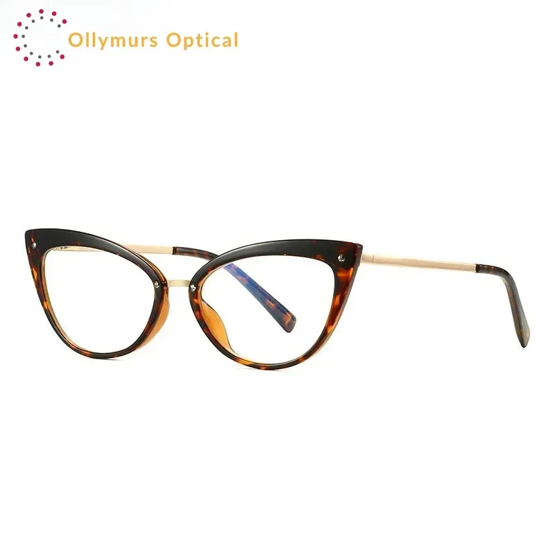 

Оправа для очков Cat Eye TR90 женская с пружинными шарнирами, ультралегкие оптические очки для женщин, модные очки под диоптрии
