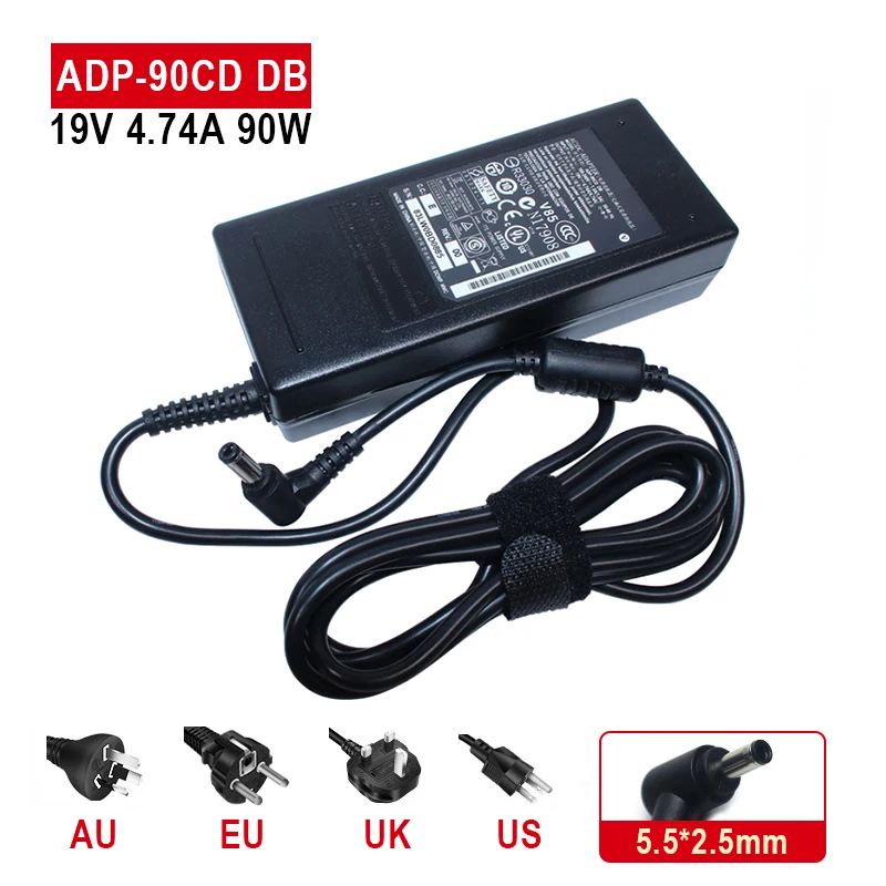 

19V 4.74A 90W 5.5*2.5mm AC Adapter Laptop Charger for Asus ADP-90AB 90CD DB A46C X53E X53S X52F X7BJ X72D X72F k70i K42JE K42JP