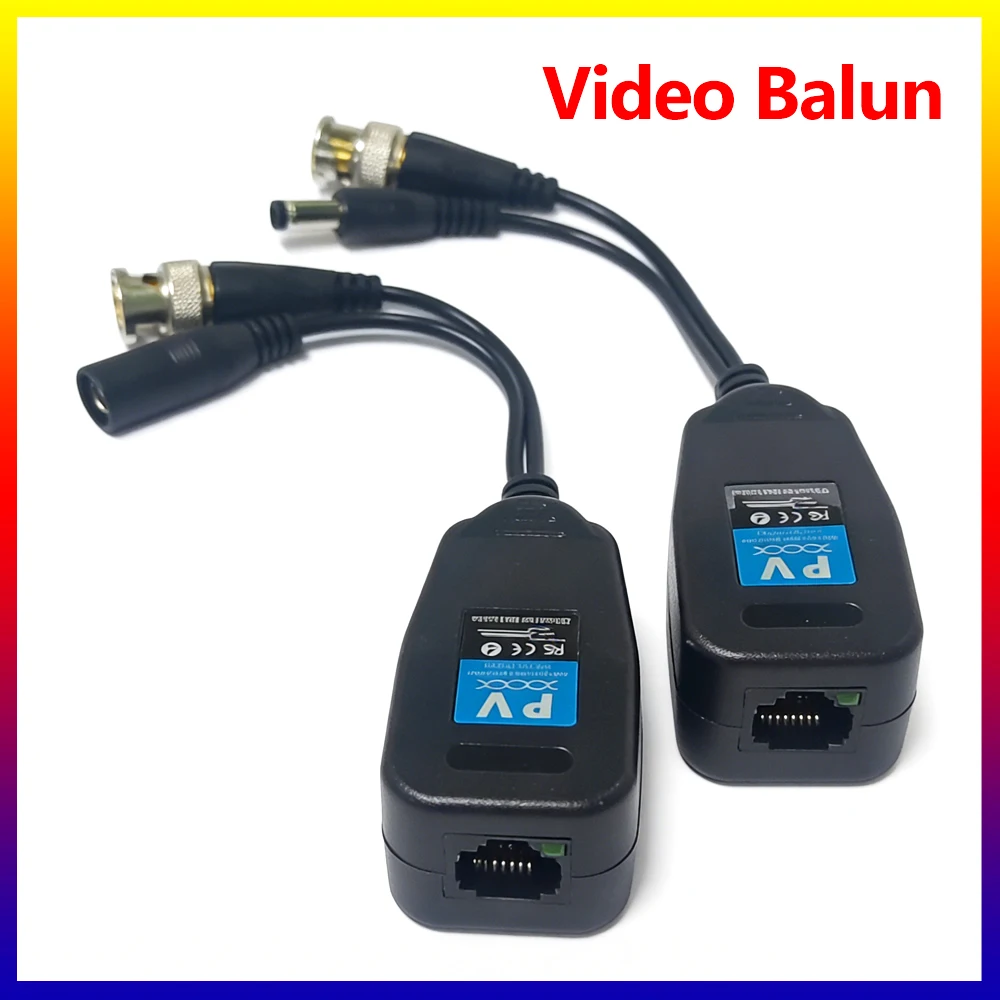 1CH Passive Balun RJ45 CCTV Video Transceiver Coax BNC for HDCVI HDTVI AHD Analog High Definition Camera Power Supply Connectors