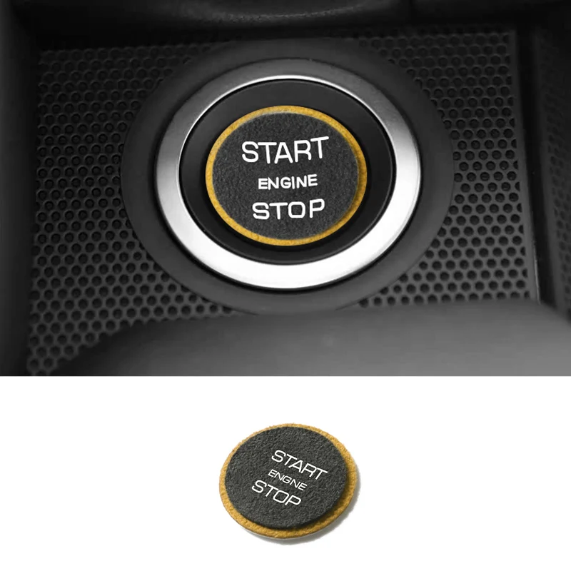 For Land Rover Discovery Sport Engine Start Button Frame Cover Trim Sticker Decorative Made of Alcantara Car Interior Accessory 4