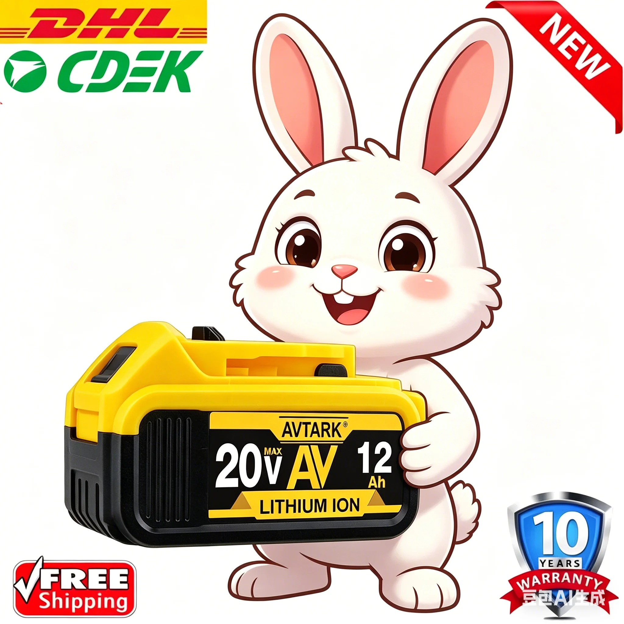 DCB182 6.0Ah 18V Li…