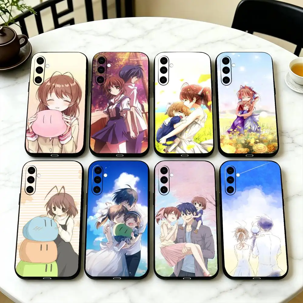 

Anime Clannad Phone Case Black Silicone Soft For Samsung Galaxy A73,A72,A71,A70,A53,A52,A51