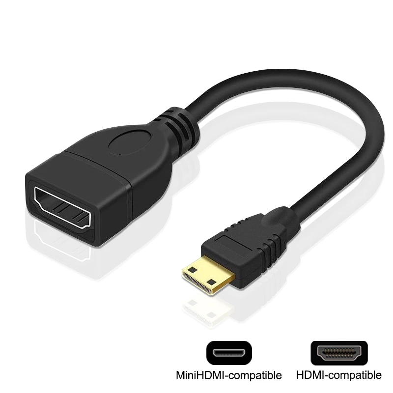 Mini HDMI to HDMI Female Cable 1.4 Converter for Screen Mirroring Laptops, DSLR Cameras, Computers image 6