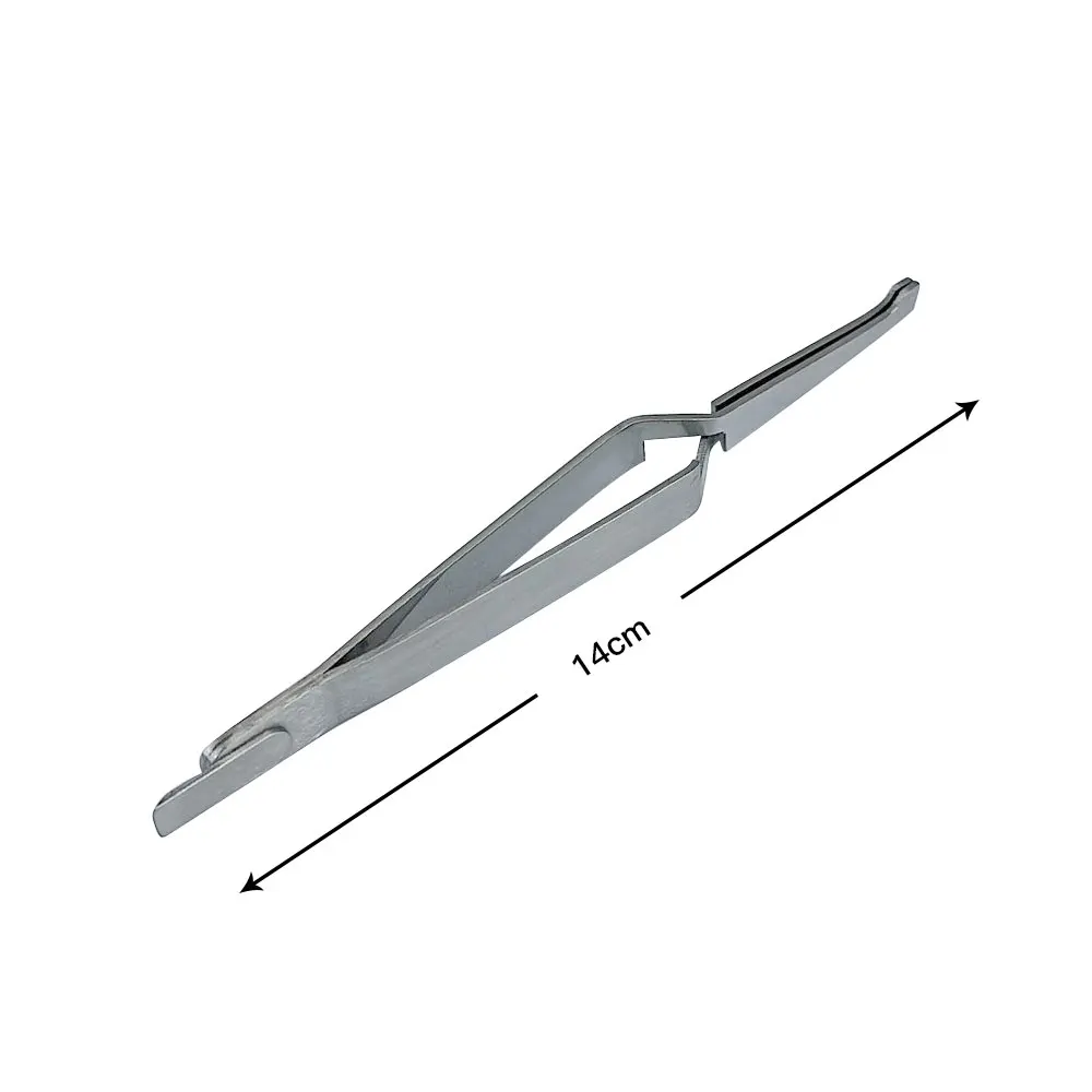 1Pcs Dental Orthodontic Bracket Tweezers Dentistry Stainless Steel Serrated Bonding Holder Orthodontic Instruments Dentist Tools