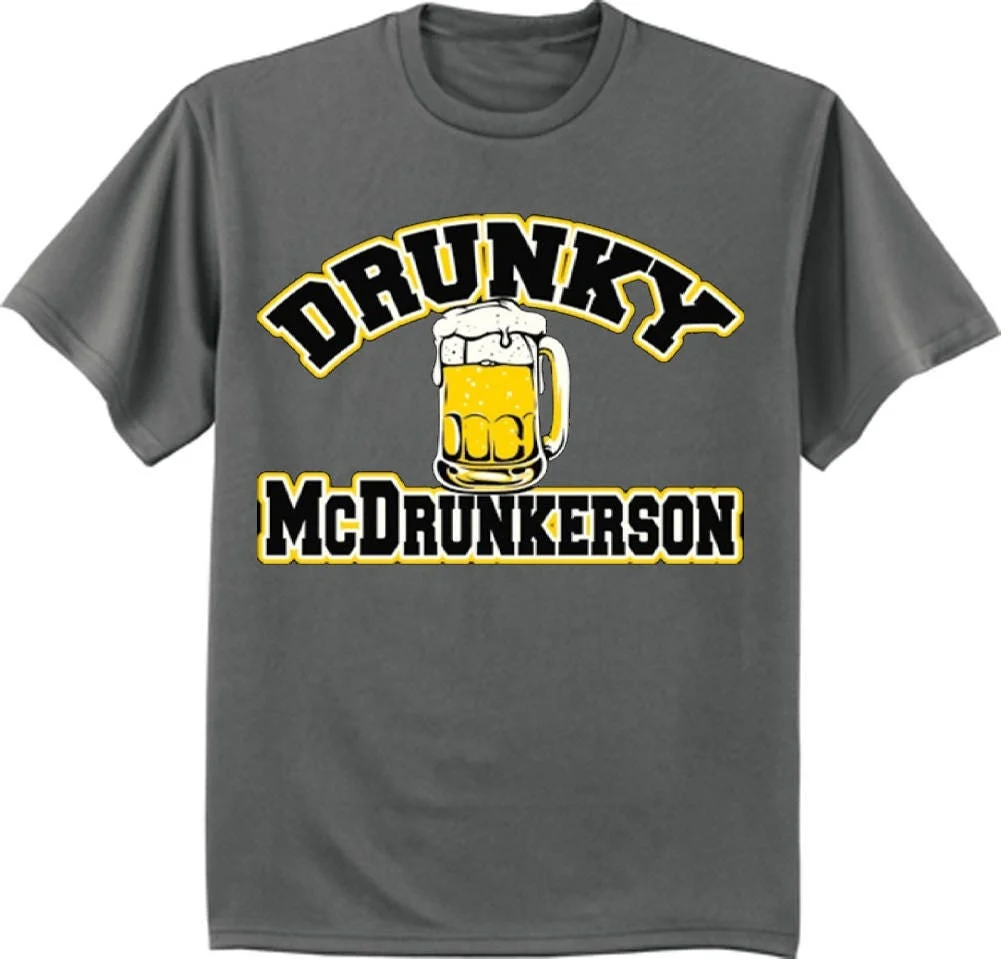 _ Футболка Drunky McDrunkerson, футболка для ползания бара