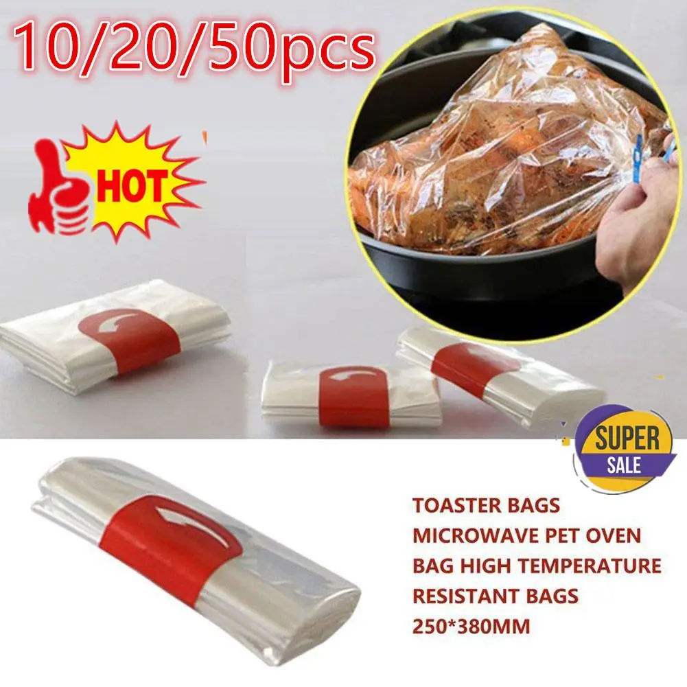 10/20/50pcs Turkey Bag Oven Roasting Bags Baking Sleeve Slow Cooker Turkey Baking Bag Crock Pot Liners For Cooking Oven Bag