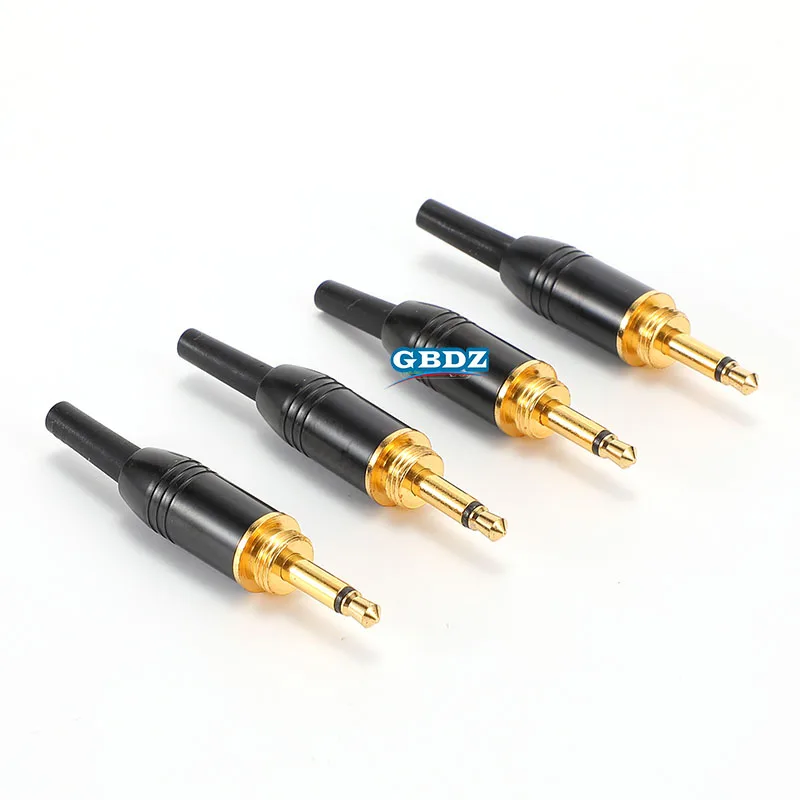 Gold Plated Audio Plug 2/3/4 Section 3.5mm Stereo Headphone Plug With Inside and outside Thread Lock Solder XLR Audio Cable