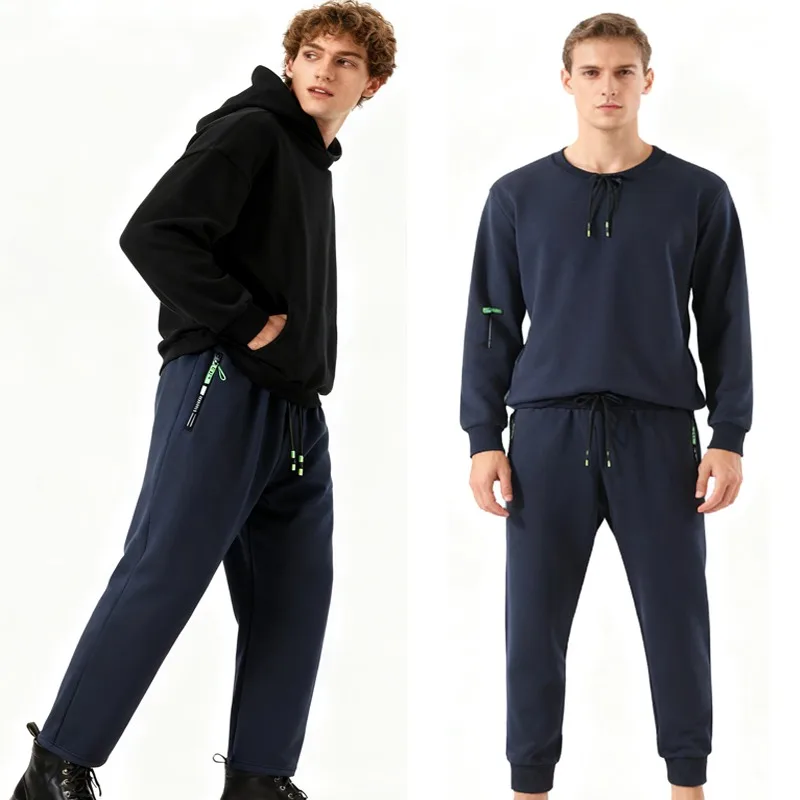

Men's Fleece Joggers, Winter Thermal Pants with Plush Lining, Thickened Elastic for Comfort, Casual Sweatpants for Cold Weather