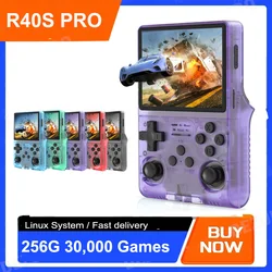 R40S Pro Game Console Retro Handheld Game Linux Systeem 3,5 Inch IPS Scherm Mini Drinkbare Pocket Video Game Consola 256G Game Kid