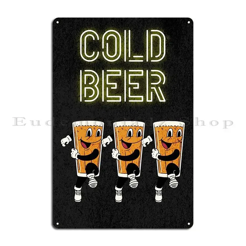 البيرة الباردة الرقص علامة معدنية اللوحات نادي الحديد الديكور صدئ تين تسجيل ملصق #2