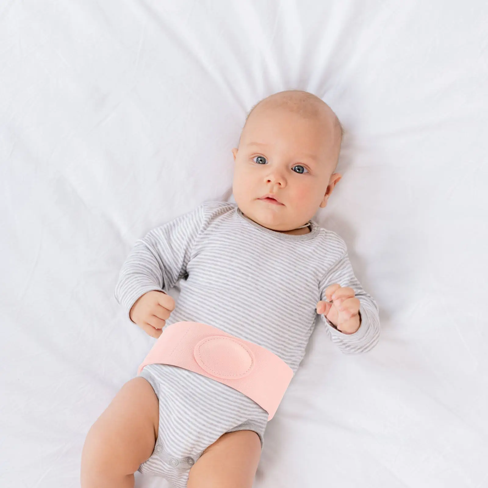 

2Pcs Infant Umbilical Bands Cotton Newborn Belly Wraps Baby Navel Protection Adjustable Soft Breathable Belly Bands