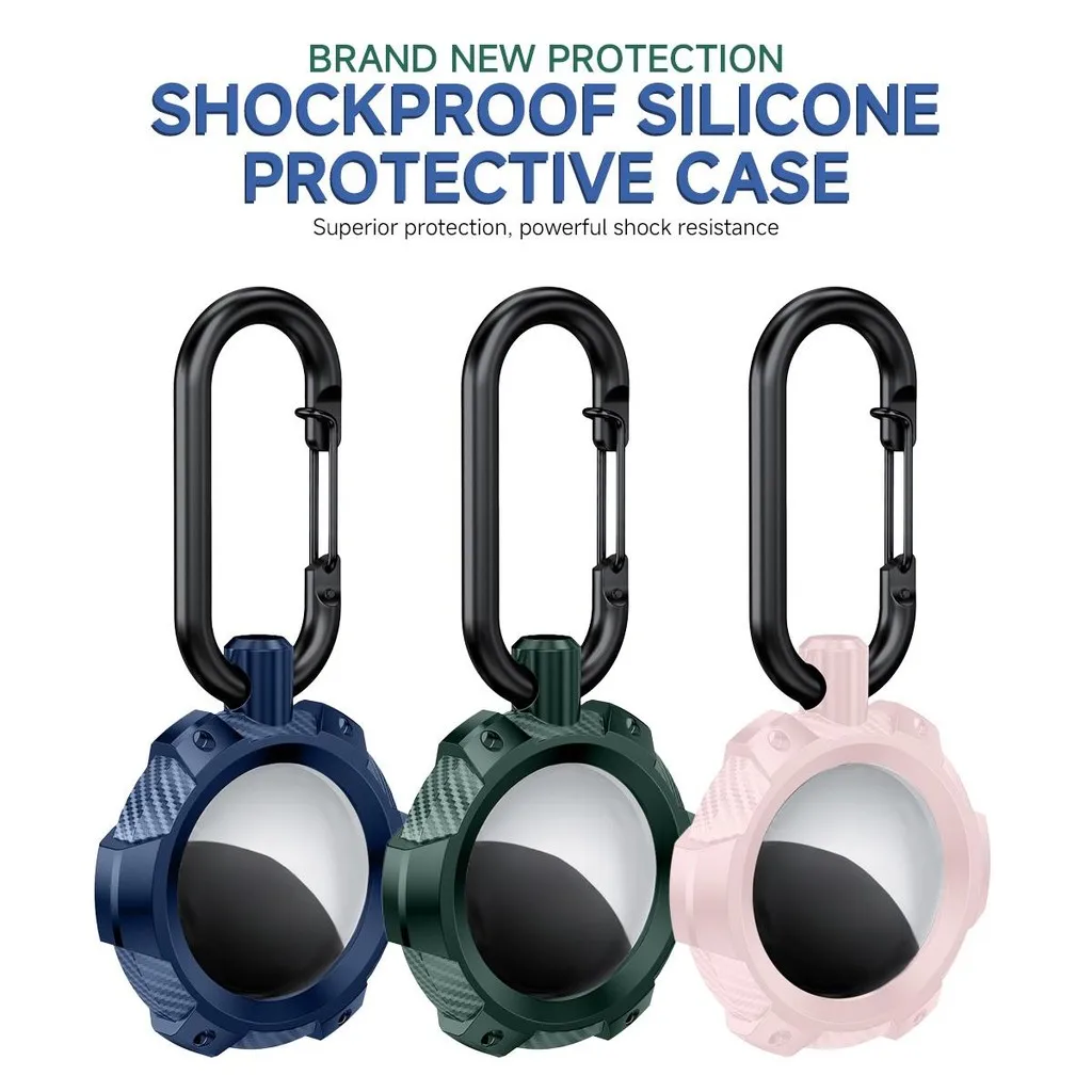 For Apple AirTag Protective Case High Quality Durable Anti-Scratch Anti-Lost Sleeve Keychain Pet Location Tracker Silicone Cover