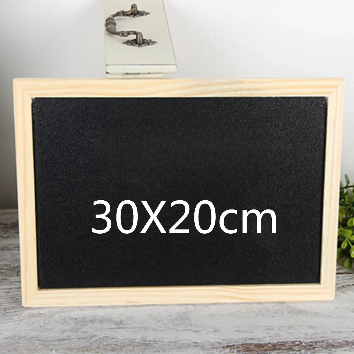 

Single Sided Blackboard Wooden Frame Door Hanger Writing Board Home Decoration Welcome Sign Office Display Ornament