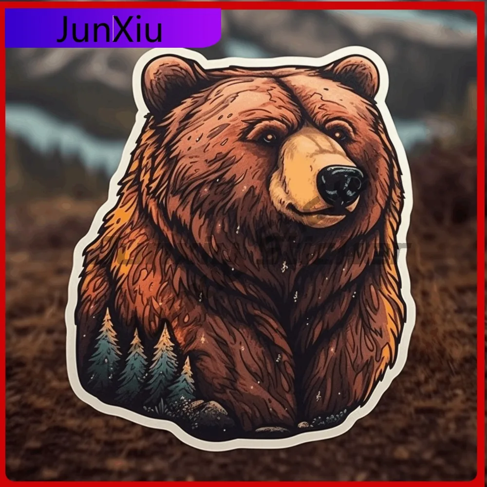 

Brown Bear Sticker Wild Animal Decal for Truck Funny Waterproof Vinyl Car Laptop Window Bumper