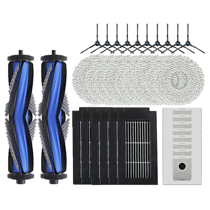 Baao-para ecovacs t50 pro omni/t50 automático ddx67 aspirador de pó escova lateral principal filtro hepa mop pano saco pó acessórios