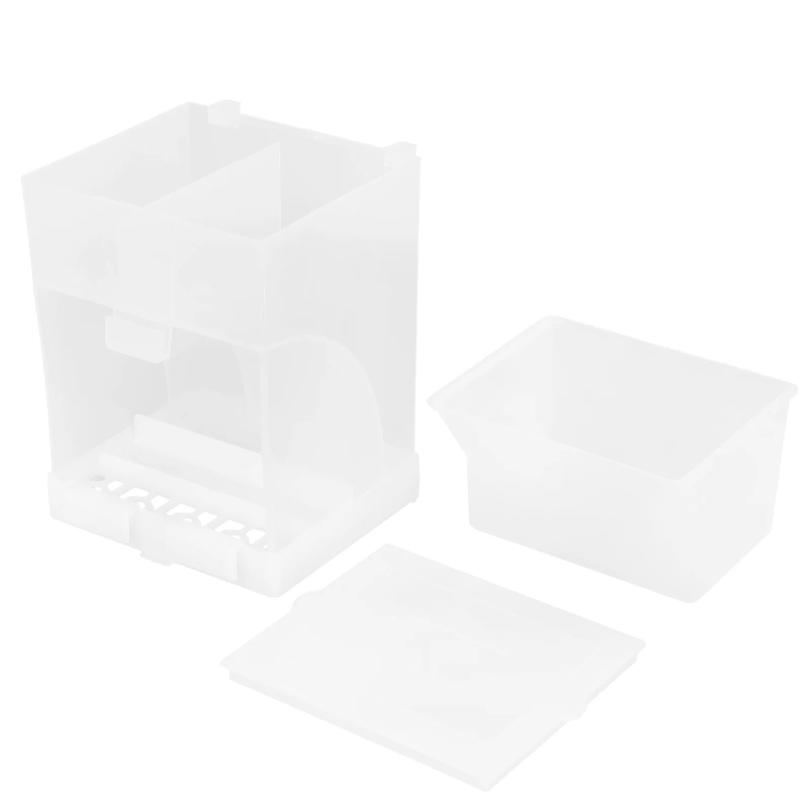 

Automatic Bird Cage Feeder Strong Durable Sliding Feeding Box Anti-Clogging Practical Bird Food Feeder for Easy Cleaning