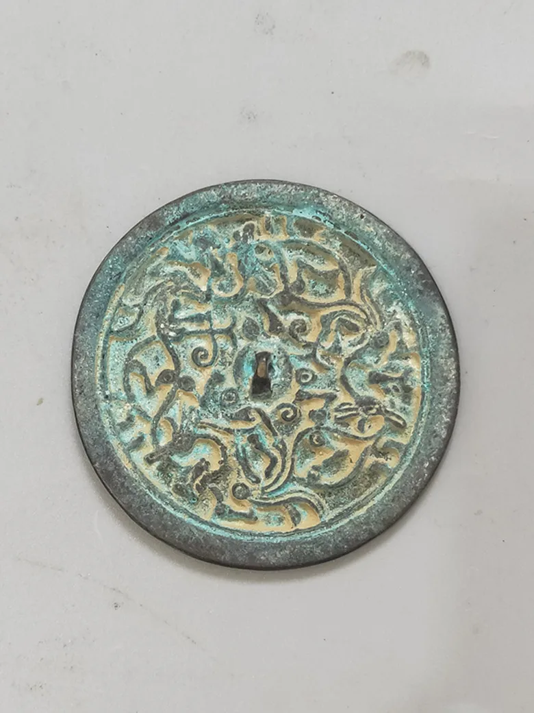 

Copper collection retro bronze mirror, round bronze mirror, bronze mirror ornament, real picture shooting