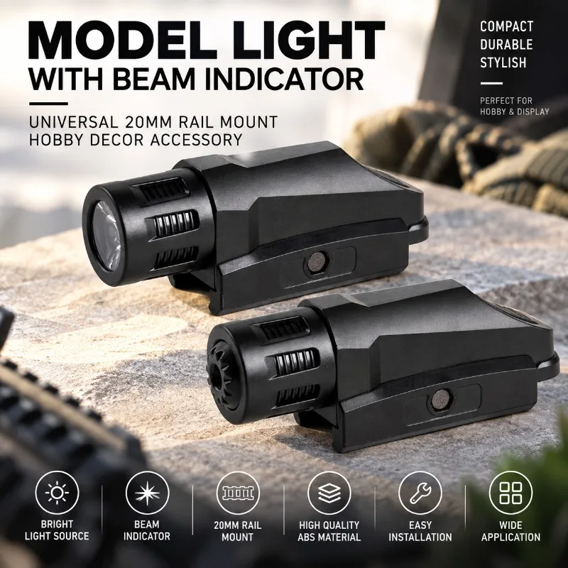 Universal 20mm Guide Rail Hobby Model Light ABS Housing Beam Indicator Accessory