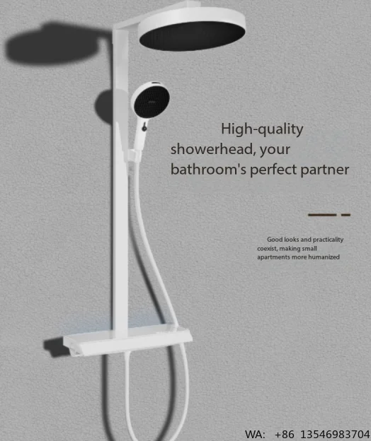 

TangHome Modern Thermostatic Copper Shower Head with Slide Bar Wall Mount Top & Shoulder Spray Oil Rubbed Brass Finish