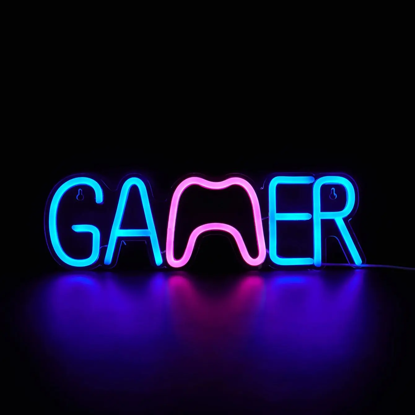 Chi-buy LED 네온 게이머 게임 패드 USB 전원 네온 사인 장식 램프 표지판 침실 룸 바 숍을위한 생일 선물 벽 예술