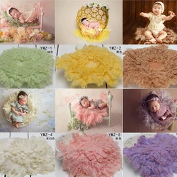 Newborn Photography Props Soft Wool Felt Blanket 0-1 Month Baby Pose Props Plush Mat Blankets Studio Shoot Accessories