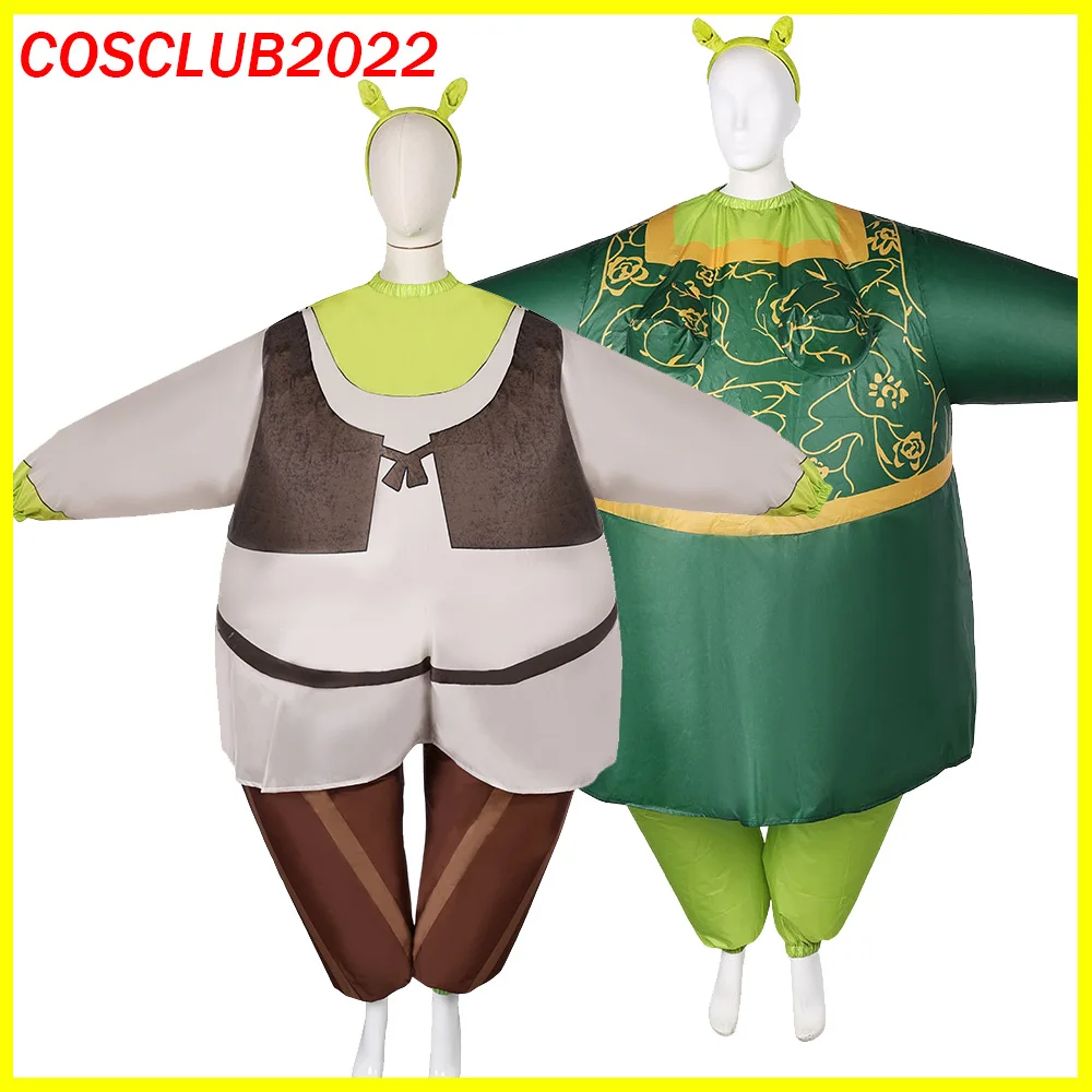 

Fiona Princess Cosplay Party Inflatable Costume Halloween Carnival Suit Hair Band Inflation Pump Outfits Adult Stage Clothes
