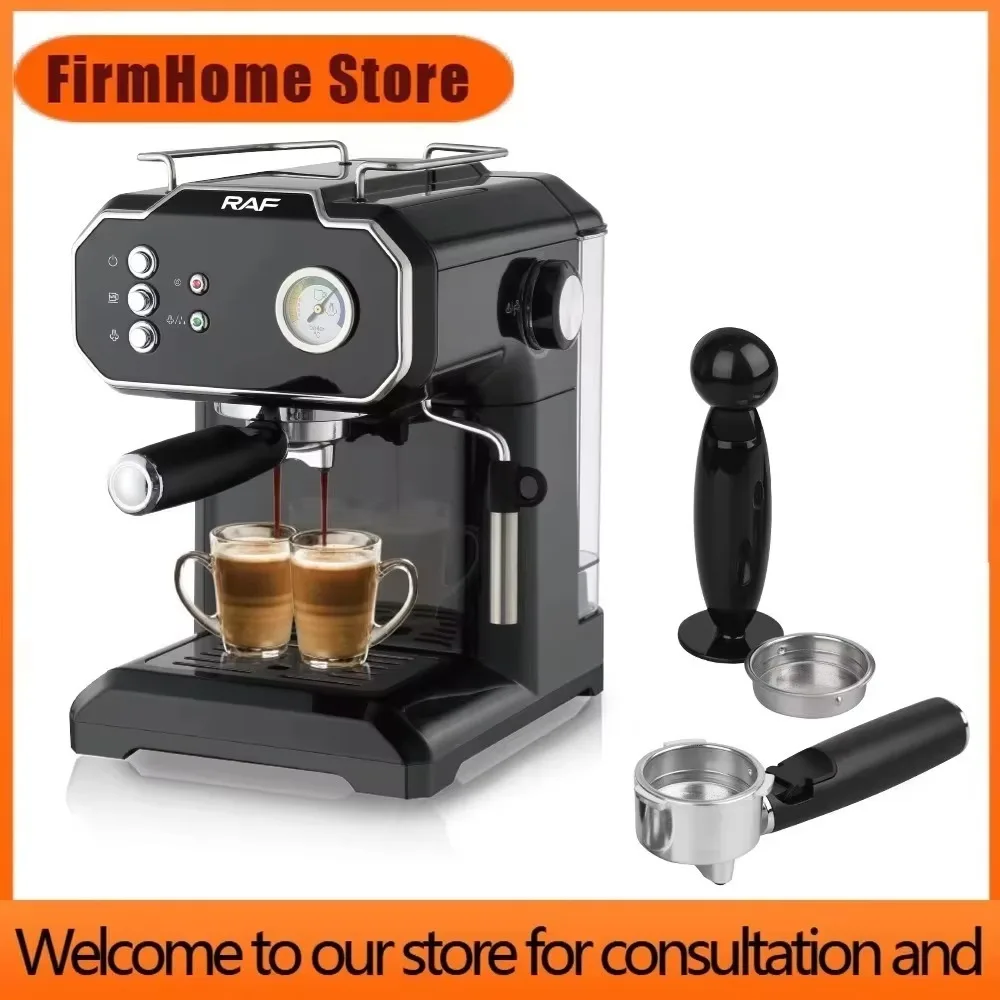 FirmHome StoreEuropean Standard Espresso Coffee Machine Semi Automatic High Pressure Steam Frother R104 Compact