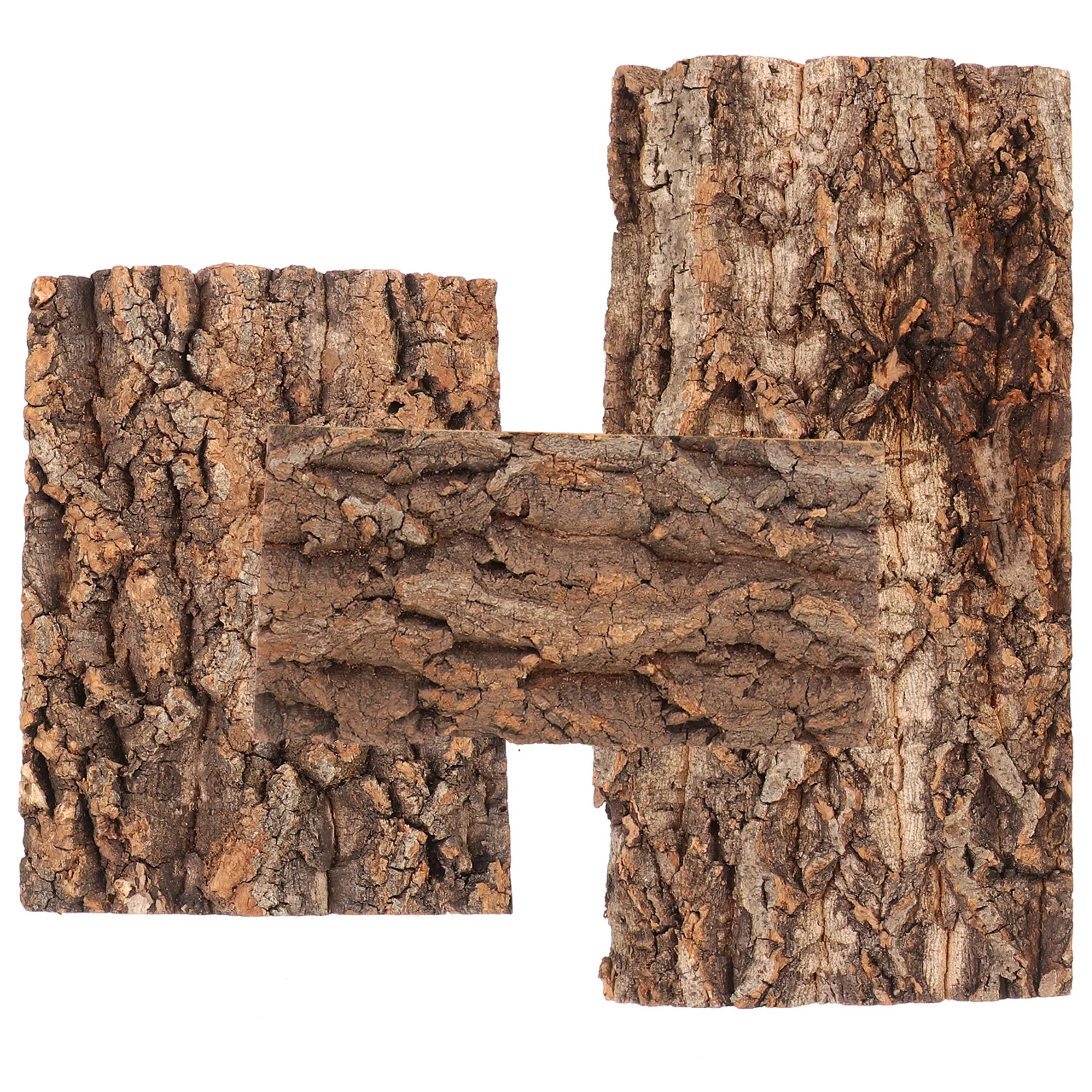

3Pcs Bark Wall Decoration Terrarium Bark Background Natural Reptile Tank Decor Aquarium Accessories Fish Tank Background