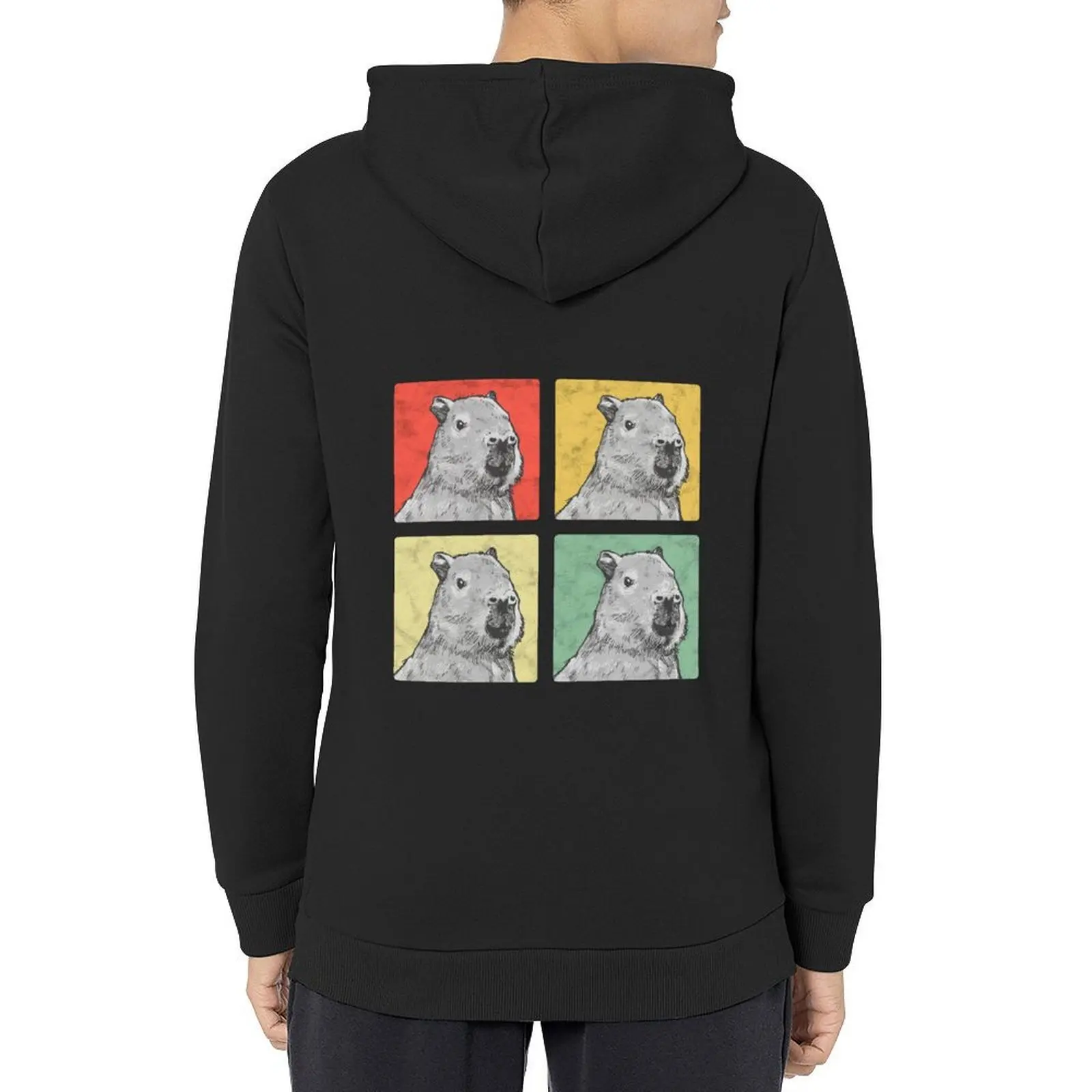 

Capybara Vintage South American Capybara Hoodie anime clothes autumn men's winter sweater new hooded tee