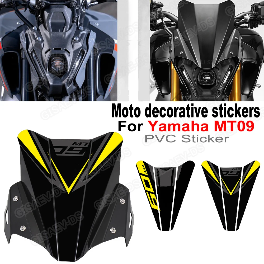 

For Yamaha MT09 MT 09 SP Motorcycle Accessories Protect MT-09 PVC Stickers Front Fairing Decorative Decals 2021 2022