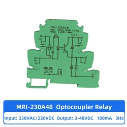 MRI-230A48 Input 230VAC LED Indicator Optocoupler Solid State Optronics Relay Smart Interface Relay Module Photo Signal Relay