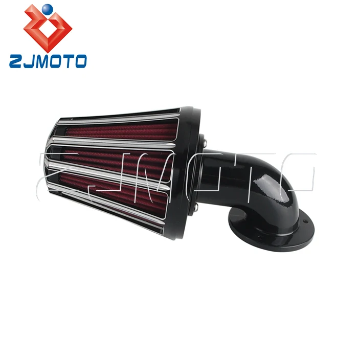 90° Forward Design Air Cleaner Filter For Harley Trike/Touring/Road King 08-17 |Increased Horsepower/High Flow Synthetic Filter