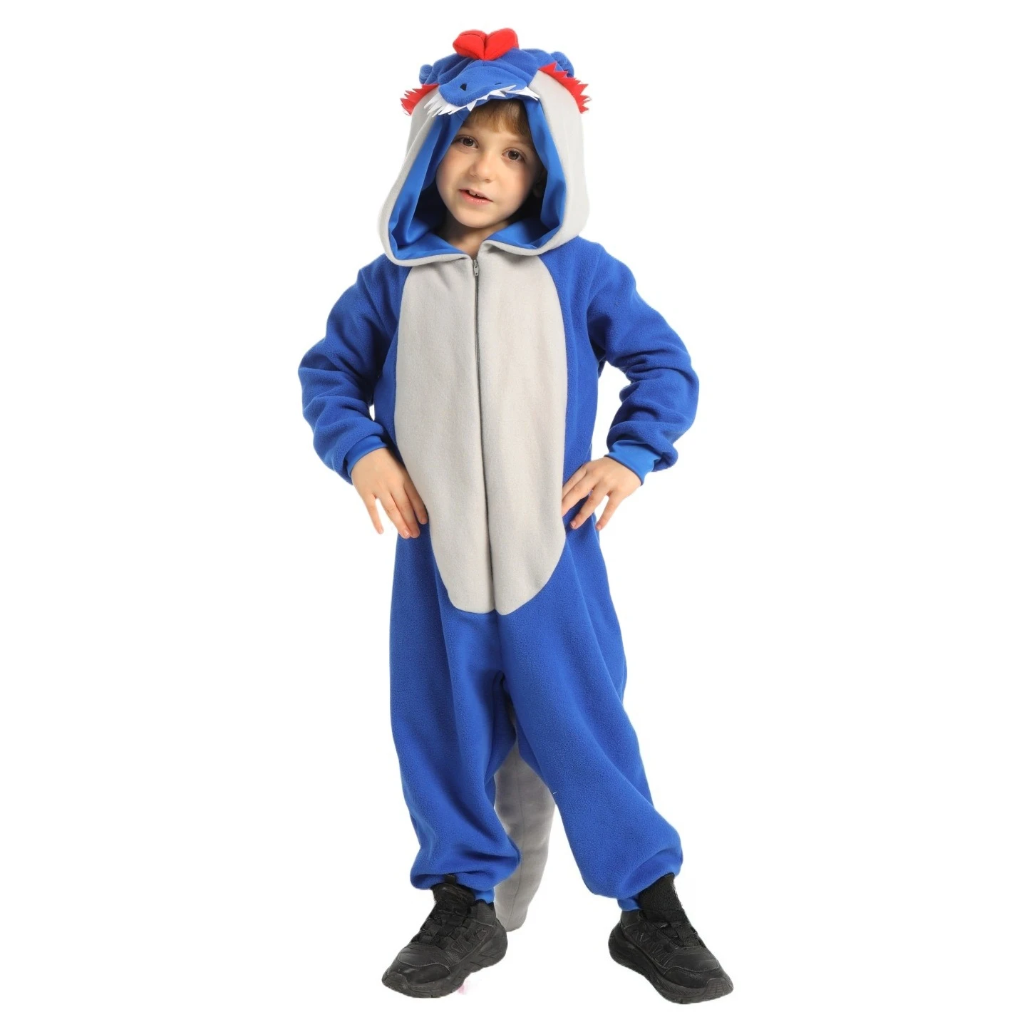 Kids Boys Girls Animal T-Rex Dilophosaurus Dinosaur Jumpsuit Mask Set Halloween Cosplay Costumes Children Role Play Party Outfit