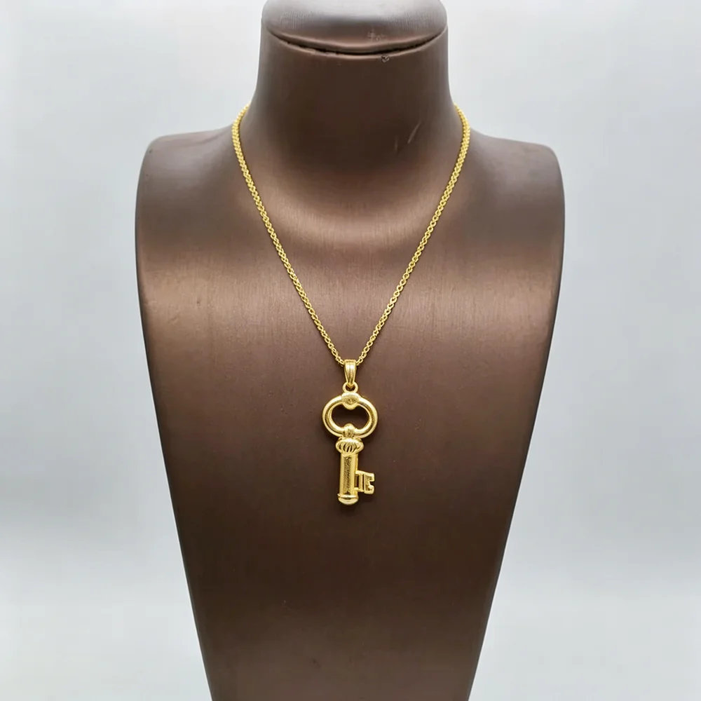 Gold Plated Chain and Pendants for Man Women African Dubai Copper Jewelry Accessories S Size Elephant Cross Vintage Party Gi