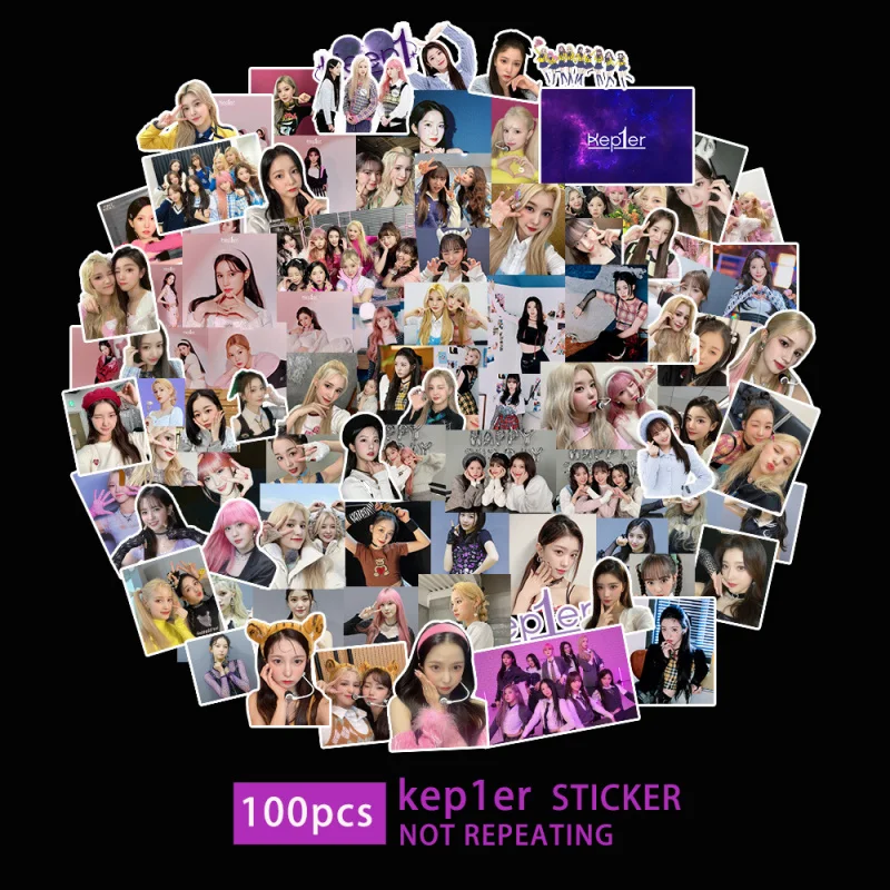 

Spot Goods Korean waveKep1erGirl Group Real Person Photo Stickers Notebook decorative stickers Jin Chae-hyun and Choi