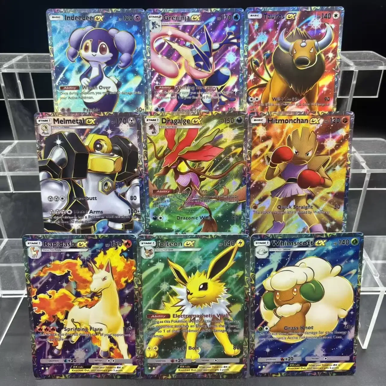 DIY TCG POCKET Sammelkarten Jolteon Hitmonchan Whimsicot Selbstgemachte Einzelkarte Klassisches Spiel Anime-Karte Geschenk Spielzeug