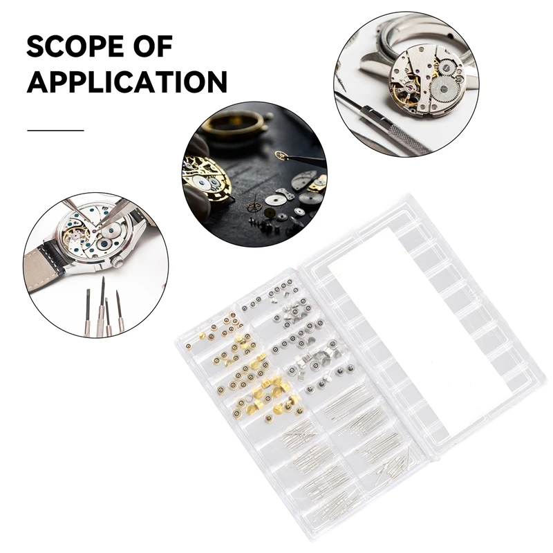 Kit di riparazione dell'orologio, corona dell'orologio, corona dell'estensore dello stelo dell'orologio Accessorio per la riparazione Kit di strumenti di ricambio con scatola-WMAN