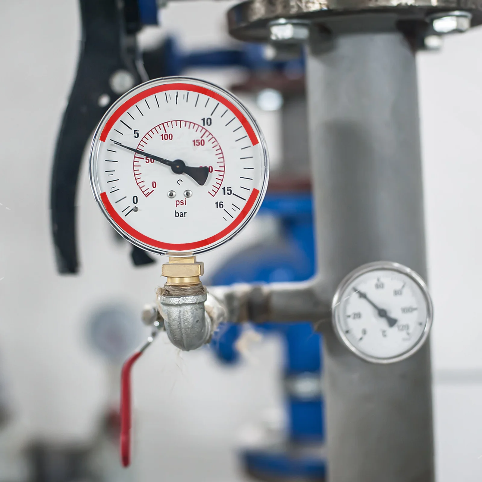 5pcs Pressure Gauge Identification Stickers Weather Resistant Uv Proof Strong Adhesion Clear Pressure Limit Decal For Factory