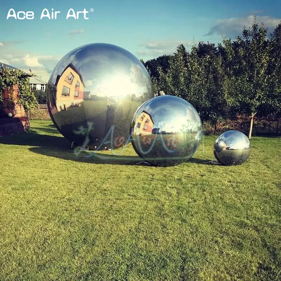 1.5m PVC Inflatable Mirror Surface,Disco Mirror Ball Mirror Reflection Stage Festival Hanging Balloom For Decoration