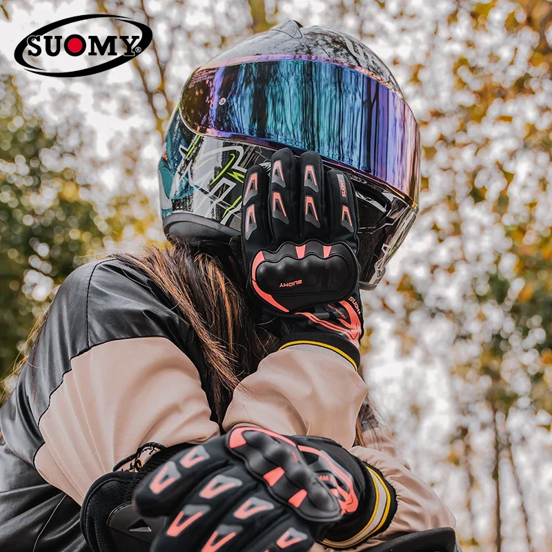 

Suomy Winter Thickened Warmth Gloves Motorcycle Men Riding Touch Screen Finger Watertight Women Motorbike Rider Racing Camping