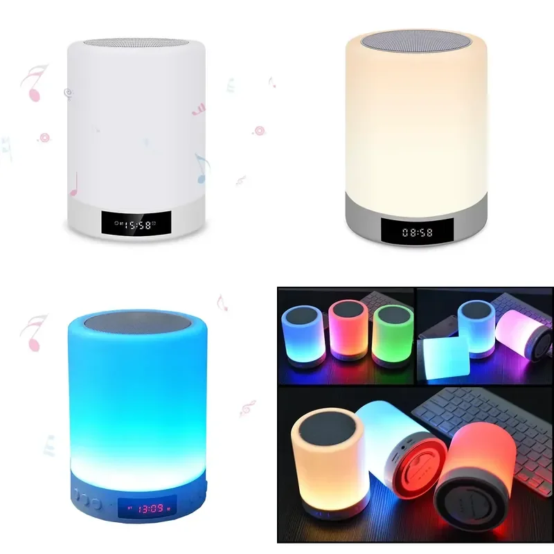 for Portable Music Night Light V4.2 Speaker with Wifi Connection Alarm Clock and LCD Display