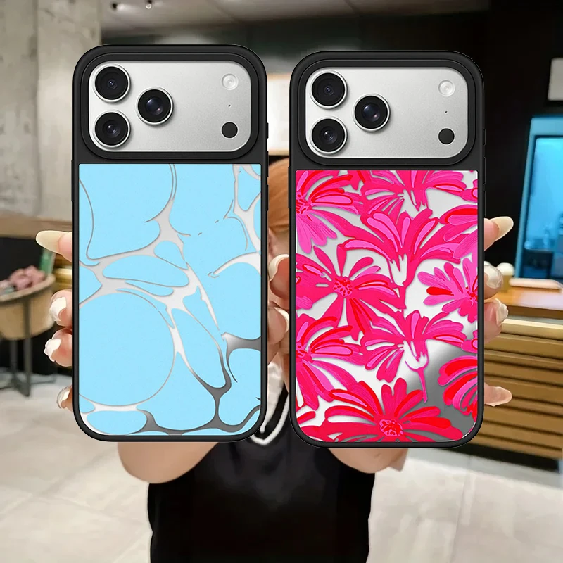 608244 Mirror Surface Magnetic Phone Case Cover for IPhone 14 15 16 17 18 Pro Max Case