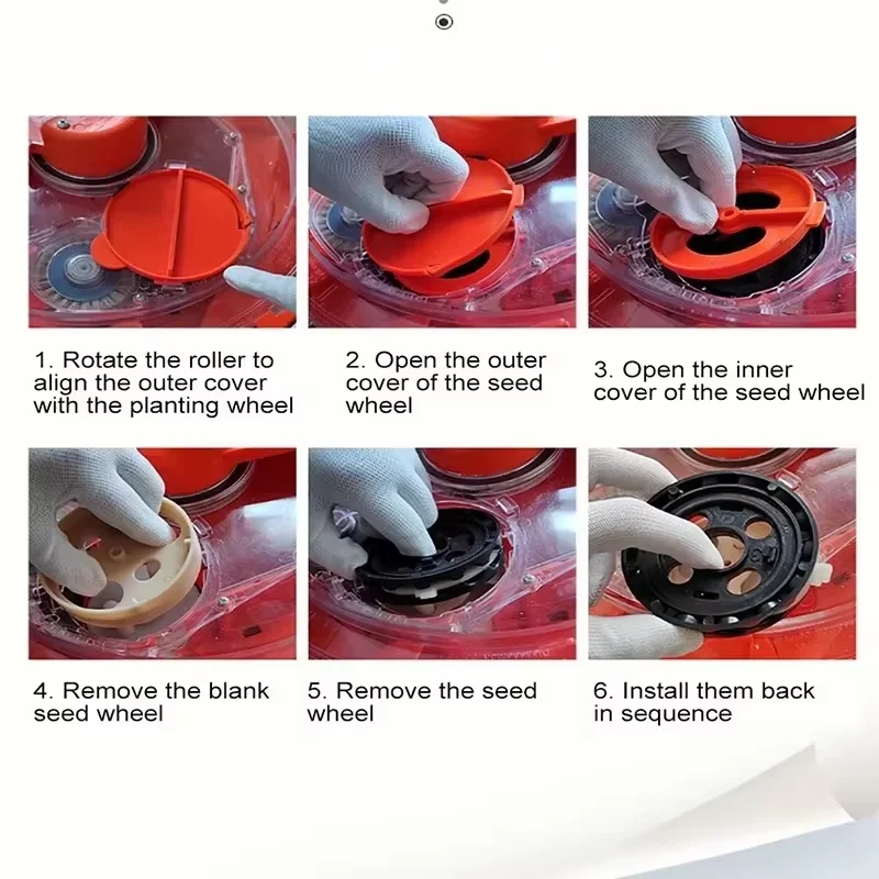 Hand push Seed Planter Peanut Seeder Manual Portable Roller Seeder Lightweight Labor-saving Garden Seeder DIY Easy Planting Tool