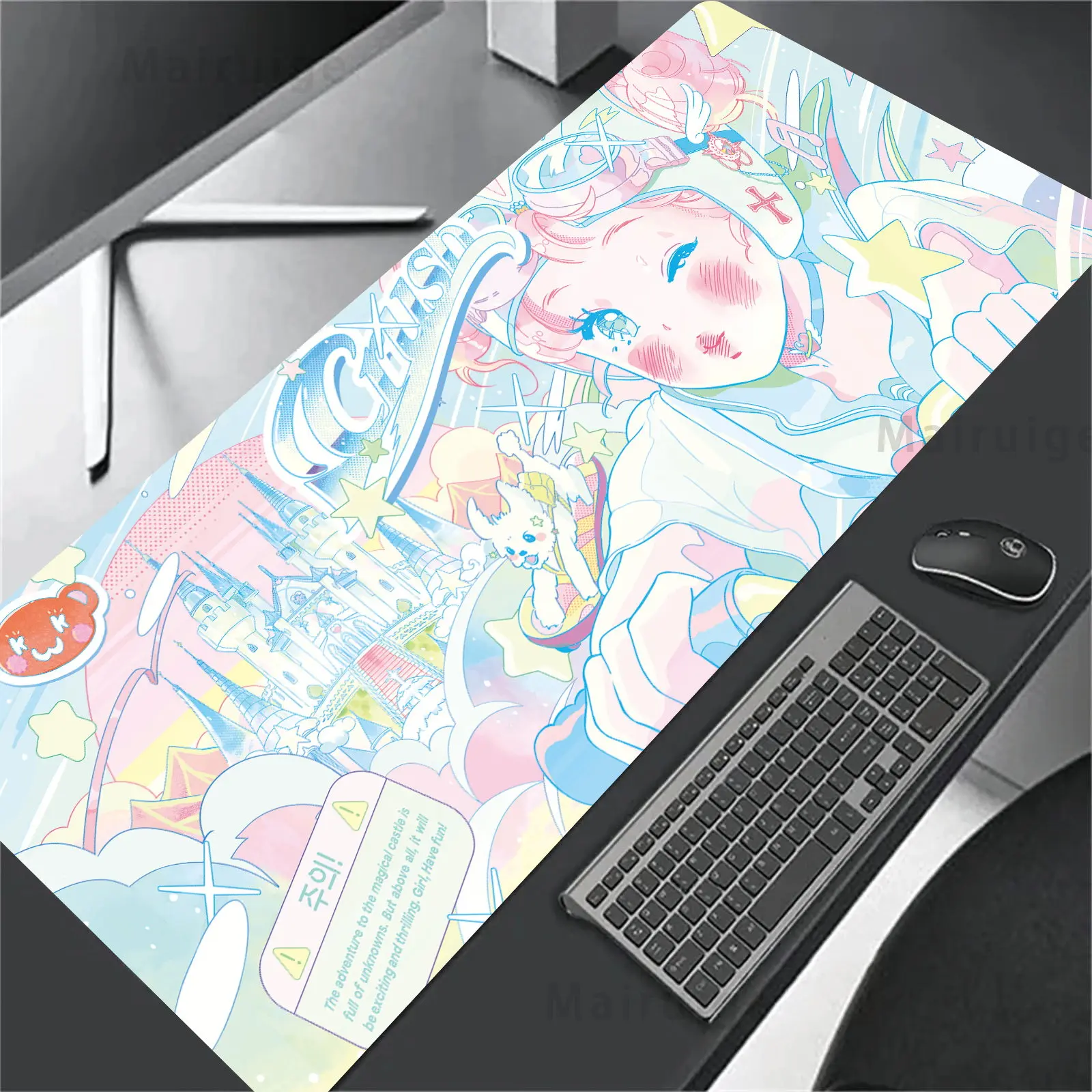 Gir Mouse Pad Speed Gaming Accessories Playmat Office Desk Organizer Computer Mat Desktops Mouse Mat Desk Gadgets Desk Mat