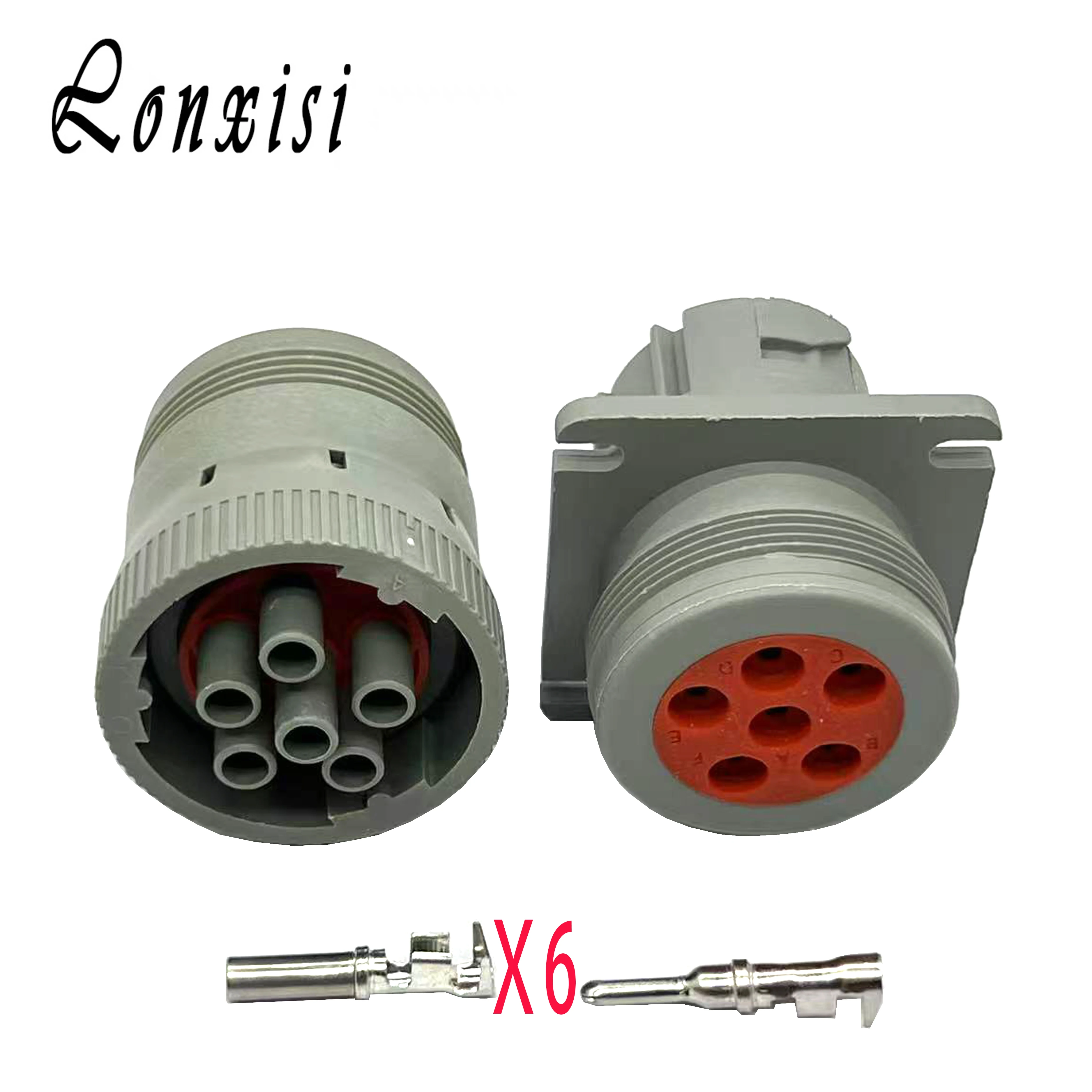 

1/5 Sets 6 Pin HD16-6-12S-B010 HD10-6-12P Male Female Connector ROHS Environmental Protection IP68 Waterproof Flame Retardant