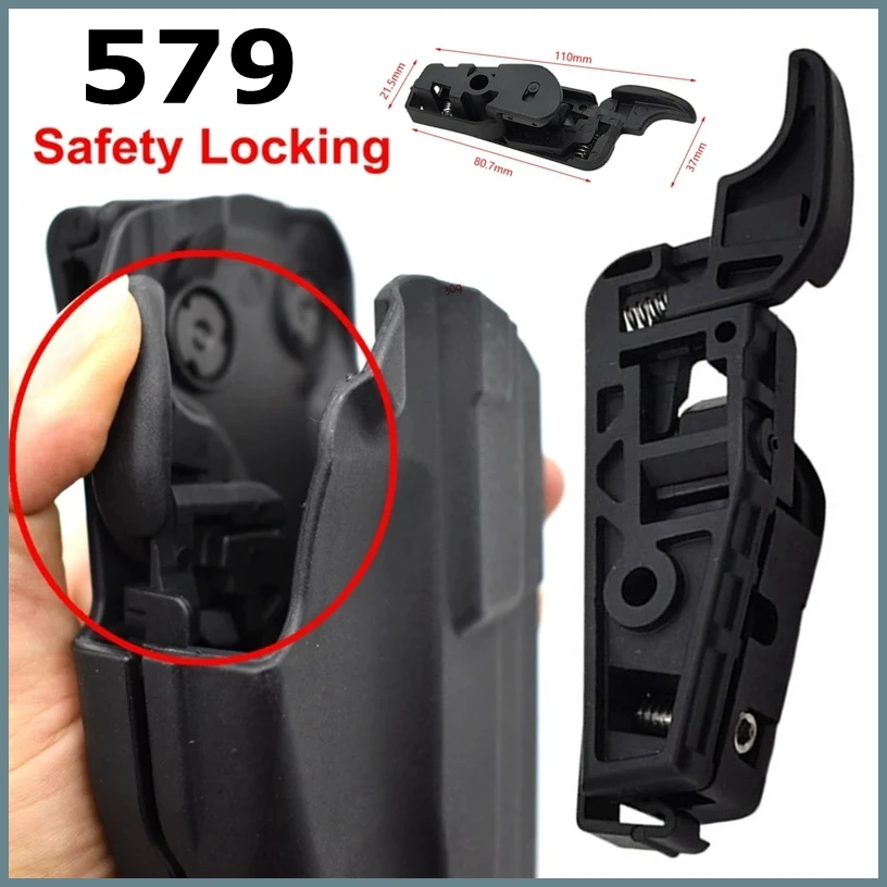 579 Gun Holster Safety Locking Pistol Case For GL 17WALTHER PPQ M2 9/40 HK45 CZ75 TAURUS PT840