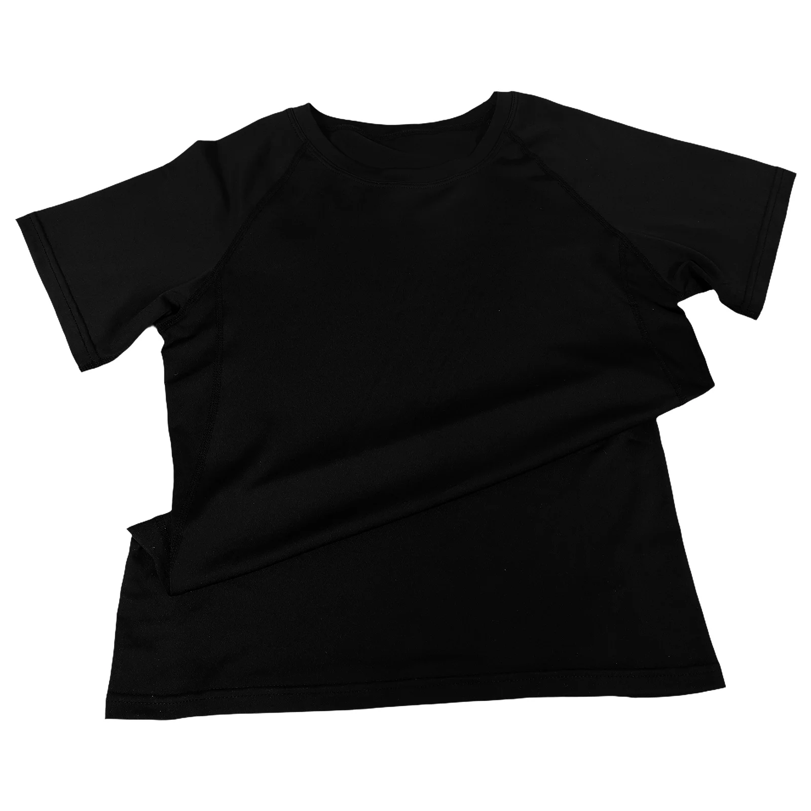 Men Shirts Quick-drying Short Sleeves Athletic Top Tops Workout Black Running Gym for Men Half Running Chemical(M)