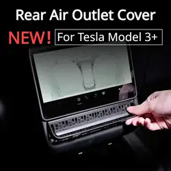 Rear Air Outlet Protective Cover For Tesla Model 3 highland 2024 Armrest Box Back Conditioner Outlet Protector Accessories