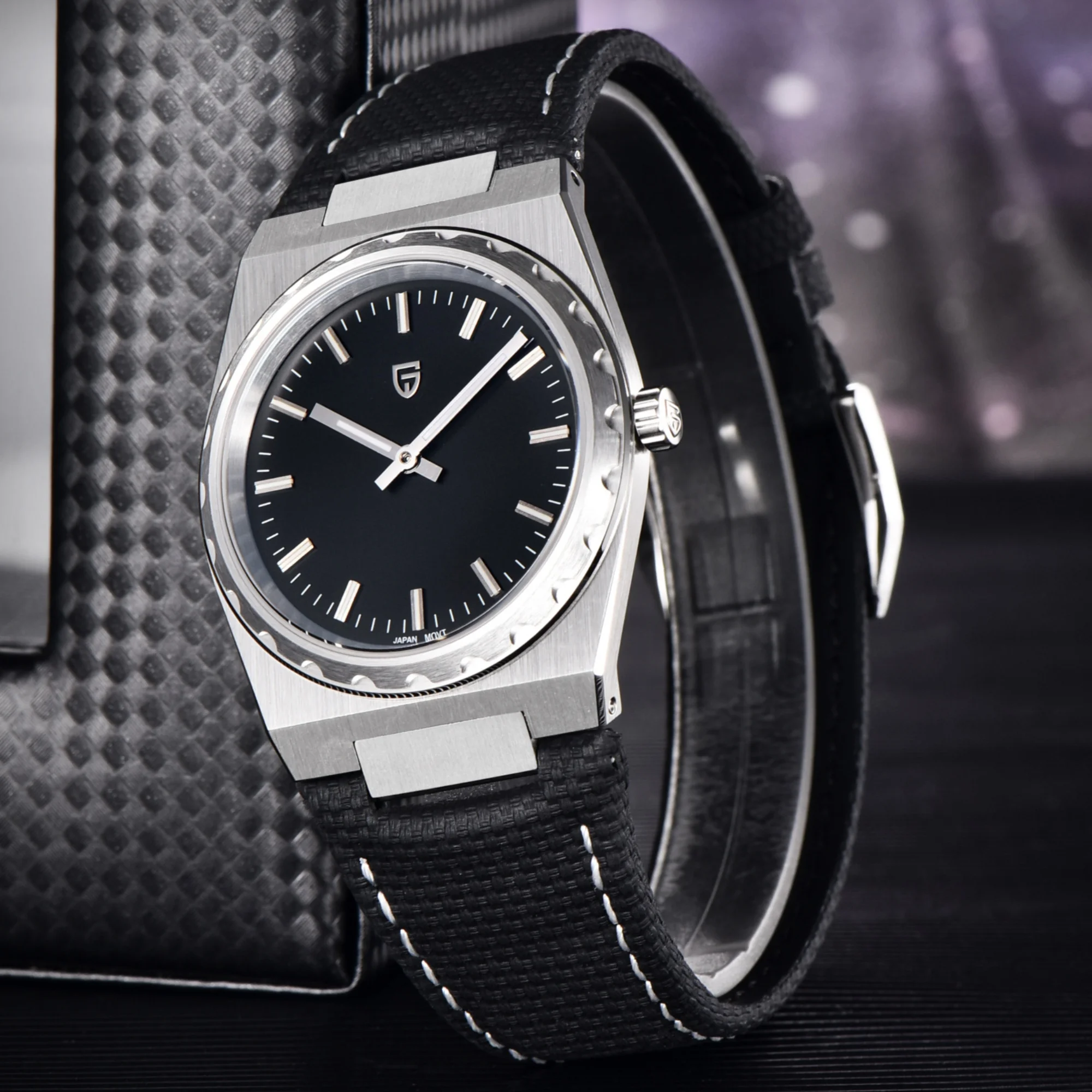 PAGANI DESIGN 2025 New Men Quartz Watch 7mm 222 Stainless Steel Rubber Sapphire Crystal  Waterproof 100m Reloj Hombre